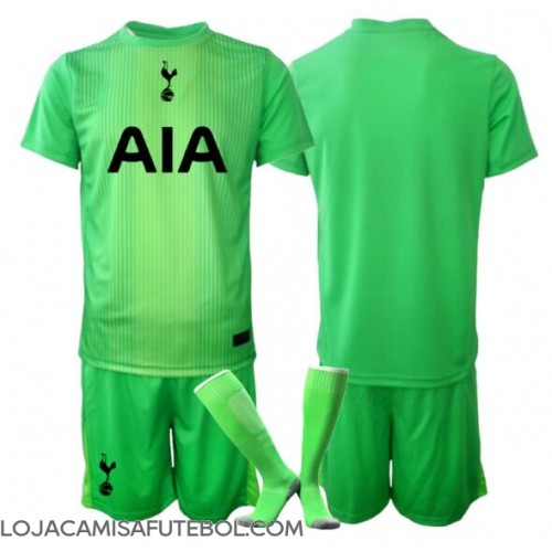 Camisa de Futebol Tottenham Hotspur Goleiro Equipamento Principal Infantil 2025-26 Manga Curta (+ Calças curtas)
